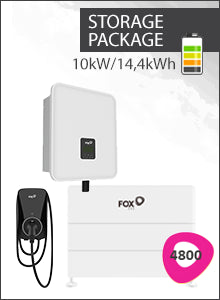 Fox ESS Fox 10kW Hybrid Wechselrichter + 14.4 kWh (3x4.8) ECS Batterie + Wallbox