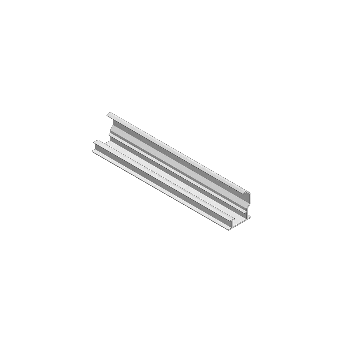 Van der Valk Einlegeprofil Aluminium unten. H 30 mm. L 6650 mm